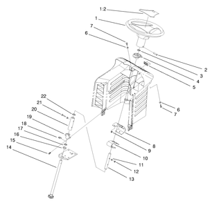 Steering Assembly Diagram and Parts List for 7900001 - 7999999 Toro Lawn Tractor