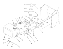 Fuel Tank And Steering Bracket Assembly Diagram and Parts List for 1000001-1999999 - 1991 Toro Lawn Tractor