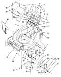Housing and Wheel Assembly Diagram and Parts List for 1000001-1999999 - 1991 Toro Lawn Mower