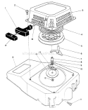 Recoil Assembly Diagram and Parts List for 1000001-1999999 - 1991 Toro Lawn Mower