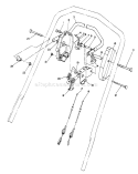 Traction Control Assembly Diagram and Parts List for 1000001-1999999 - 1991 Toro Lawn Mower