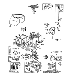 Engine Briggs & Stratton Model No. 252707-0621-01 Diagram and Parts List for 6000001 - 6999999 Toro Lawn Tractor