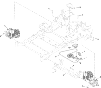 Hydraulic Drive Assembly Diagram and Parts List for 406397859-999999999 Toro Lawn Mower