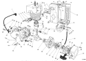 Engine & Muffler Assembly Diagram and Parts List for 2000001-2999999 - 1992 Toro Leaf Blower / Vacuum