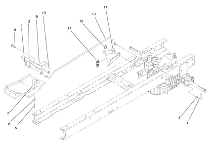 Speed Control Assembly Diagram and Parts List for 7900001 - 7999999 Toro Lawn Tractor