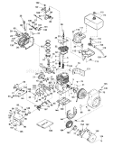 Page E Diagram and Parts List for 5000001-5999999 - 1975 Toro Snow Blower