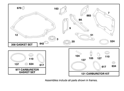 Engine Briggs & Stratton Model 12h802-0658-01 Diagram and Parts List for 7900001 - 7999999 Toro Lawn Mower
