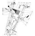 Handle Assembly Diagram and Parts List for 2000001-2999999 - 1992 Toro Snow Blower