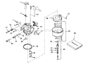 Carburetor Diagram and Parts List for 3900001-3999999 - 1993 Toro Snow Blower