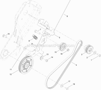 Belt_And_Drive_Assembly Diagram and Parts List for 315000001 - 315999999 Toro Snow Blower