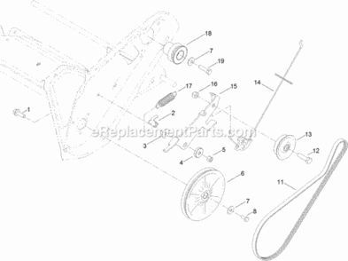 Cluch_Cable_And_Belt_Drive_Assembly Diagram and Parts List for 315000001 - 315999999 Toro Snow Blower