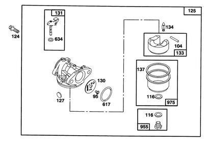 Engine Briggs & Stratton Model 128802-0615-01 Diagram and Parts List for 6900001 - 6999999 Toro Lawn Mower