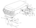 Sheet Metal And Covers Diagram and Parts List for 1990 Toro Lawn Tractor