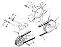 Drive Belt And Pulleys Diagram and Parts List for 2000001-2999999 - 1992 Toro Lawn Tractor