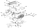 Engine And Exhaust Diagram and Parts List for 2000001-2999999 - 1992 Toro Lawn Tractor