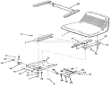 Seat Diagram and Parts List for 2000001-2999999 - 1992 Toro Lawn Tractor