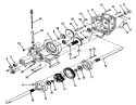 Transaxle Diagram and Parts List for 2000001-2999999 - 1992 Toro Lawn Tractor