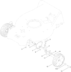 Front Wheel And Height-Of-Cut Assembly Diagram and Parts List for 413000000 - 999999999 Toro Lawn Mower