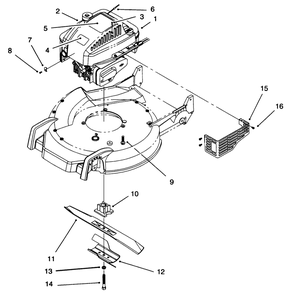 Engine Assembly Diagram and Parts List for 6900001 - 6999999 Toro Lawn Mower