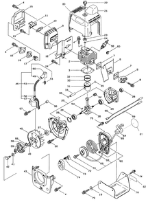 Engine Assembly Diagram and Parts List for 53002 895001 - 899999 Toro Trimmer