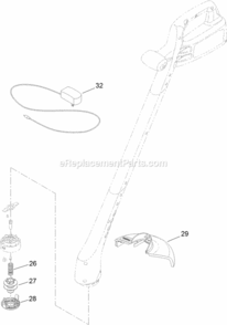 8_Inch_Cordless_Trimmer_Assembly Diagram and Parts List for 314000001 - 314999999 Toro Trimmer