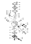 Carburetor Diagram and Parts List for 0000001-0999999 - 1980 Toro Trimmer