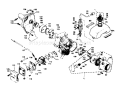Fuel Tank, Recoil Starter and Clutch Assembly Diagram and Parts List for 0000001-0999999 - 1980 Toro Trimmer