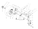 Front Axle Assembly Diagram and Parts List for 0000001-0999999 - 1990 Toro