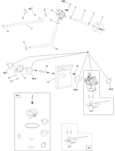Fuel System Assembly Diagram and Parts List for 412000000 - 999999999 Toro Trimmer