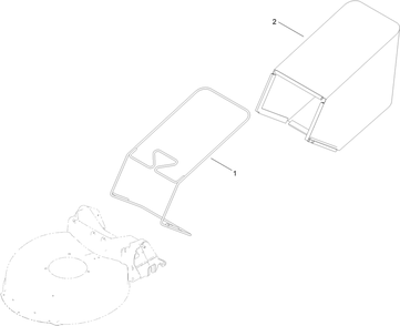 Bag Assembly Diagram and Parts List for 407009443 - 407299999 Toro Lawn Mower