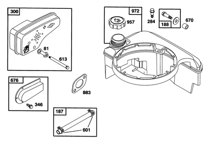Engine Briggs & Stratton Model 127802-0640-01 Diagram and Parts List for 6900001 - 6999999 Toro Lawn Mower