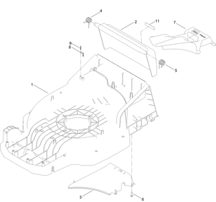 Deck Assembly Diagram and Parts List for 400000000 - 999999999 Toro Lawn Mower