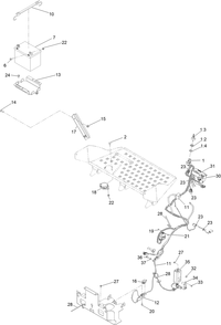 Electrical Assembly Diagram and Parts List for 409760523-999999999 Toro Aerator