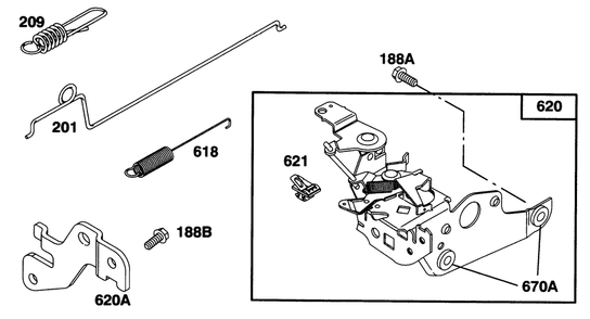 Engine Briggs & Stratton Model 128802-0615-01 Diagram and Parts List for 6900001 - 6999999 Toro Lawn Mower