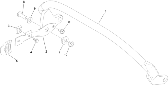 Reference Bar Assembly Diagram and Parts List for 406959897-406959899 Toro Lawn Mower