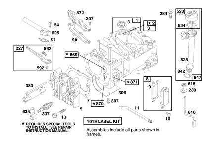 Engine Briggs & Stratton Model 12h802-0658-01 Diagram and Parts List for 7900001 - 7999999 Toro Lawn Mower