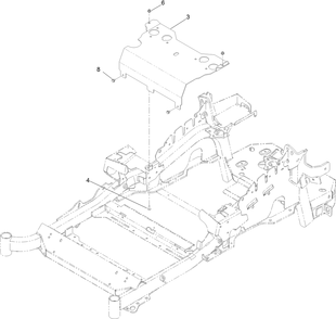 Seat Mount Assembly Diagram and Parts List for 402080000-403099999 Toro Lawn Mower