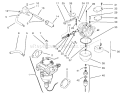 Fuel System Diagram and Parts List for 8900001-8900599 - 1998 Toro Lawn Tractor