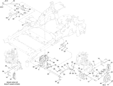 Park Brake Assembly Diagram and Parts List for 403247209-404319999 Toro Lawn Mower