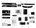 Decals Diagram and Parts List for 3900001-3999999 - 1993 Toro Lawn Tractor