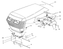 Hood Assembly Diagram and Parts List for 3900001-3999999 - 1993 Toro Lawn Tractor