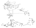 Hydrostatic Lift Linkage Diagram and Parts List for 3900001-3999999 - 1993 Toro Lawn Tractor