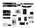 Decals Diagram and Parts List for 3900001-3999999 - 1993 Toro Lawn Tractor
