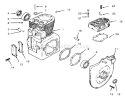 Crankcase And Cylinder Head Diagram and Parts List for 4900001-4999999 - 1994 Toro