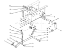 Hydrostatic Lift Linkage Diagram and Parts List for 4900001-4999999 - 1994 Toro