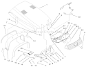 Hood & Headlight Assembly Diagram and Parts List for 8900001-8999999 - 1998 Toro Lawn Tractor
