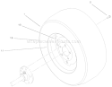 Wheel Assembly Diagram and Parts List for 8900001-8999999 - 1998 Toro Lawn Tractor