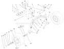 Tie Rods, Spindle, & Front Axle Assembly Diagram and Parts List for 000000001-000999999 - 2000 Toro Lawn Tractor