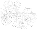 Fender, Footrest, & Seat Assembly Diagram and Parts List for 000000001-000999999 - 2000 Toro Lawn Tractor