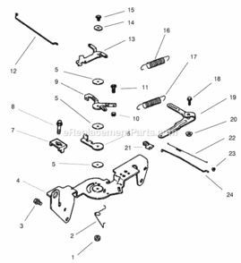 Part Location Diagram of 2412656 Toro Bracket-Control
